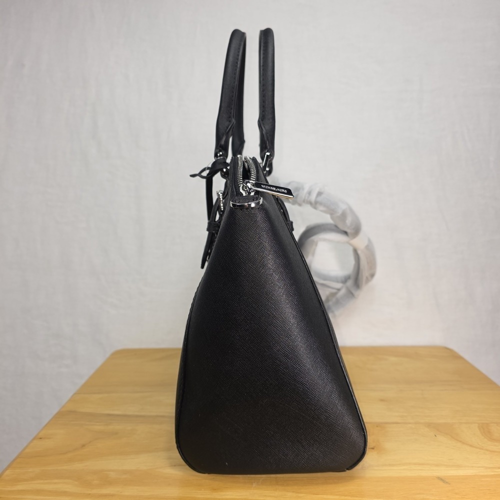 Michael Kors Large Ciara Satchel Handbag Black New $428 - Picture 9 of 14